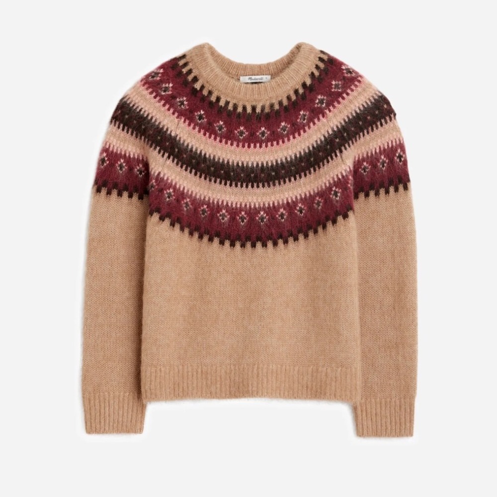 NWT Madewell Sz XXS Fair Isle Alpaca-Blend Sweater $168